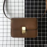 New leather retro lifting oblique cross lock female bag